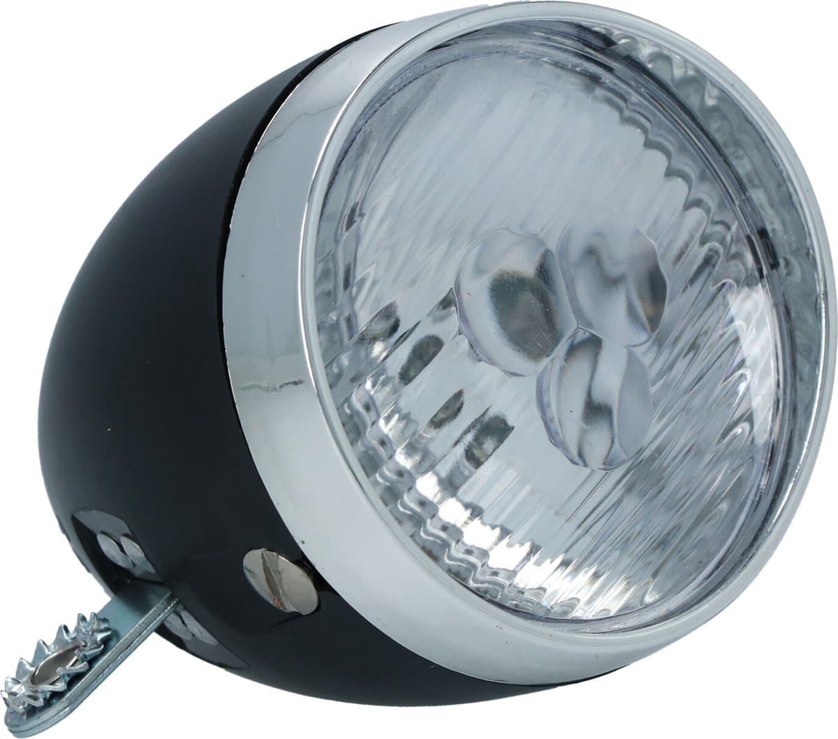 Dresco Koplamp Fiets Classic Zwart - Fietsverlichting - Classic - 3 LEDs - Zwart thumbnail 4