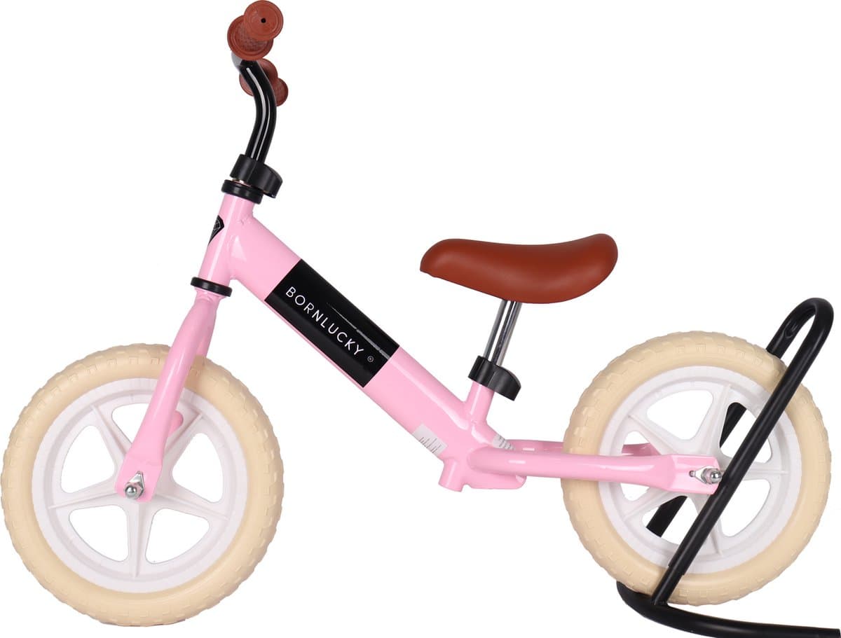 Born Lucky® Loopfiets –Vanaf 2 jaar – 10 inch massieve banden - Verstelbaar Zadel & Stuur – Roze thumbnail 2
