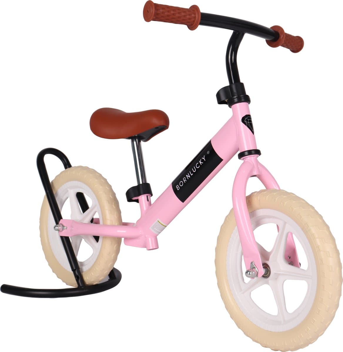 Born Lucky® Loopfiets –Vanaf 2 jaar – 10 inch massieve banden - Verstelbaar Zadel & Stuur – Roze thumbnail 6