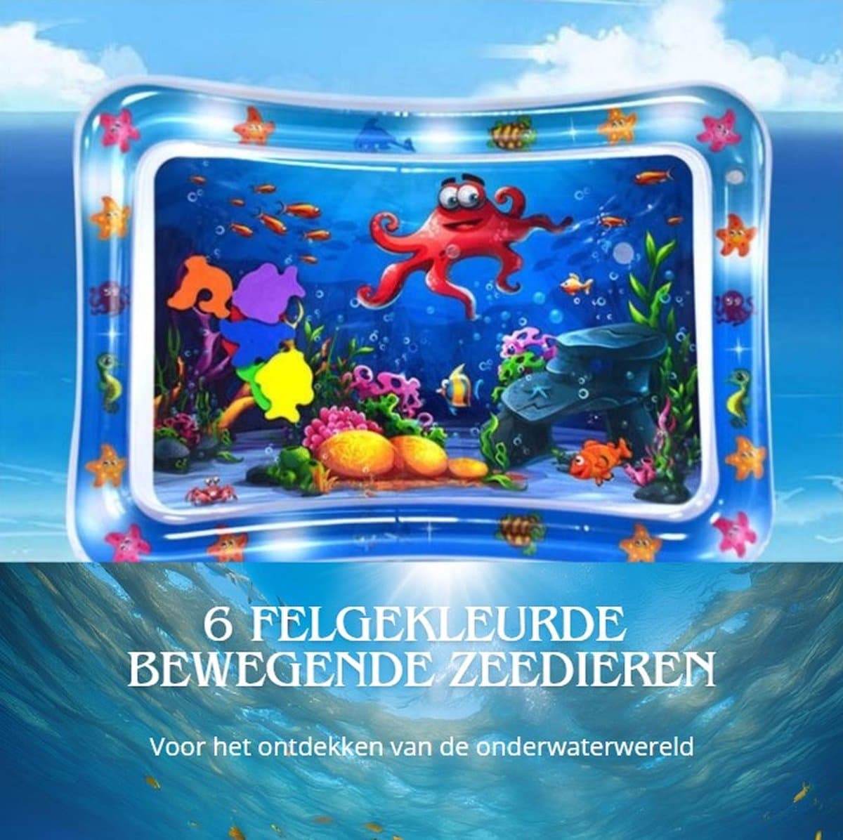 Dicadore - Waterspeelmat Baby – Watermat – Speelkleed – Baby Speelgoed 0 Jaar - Opblaasbaar – Waterspeelgoed Baby - Kraamcadeau - Babyshower Cadeau - Octopus - Baby Speelgoed - Baby Speelmat thumbnail 3