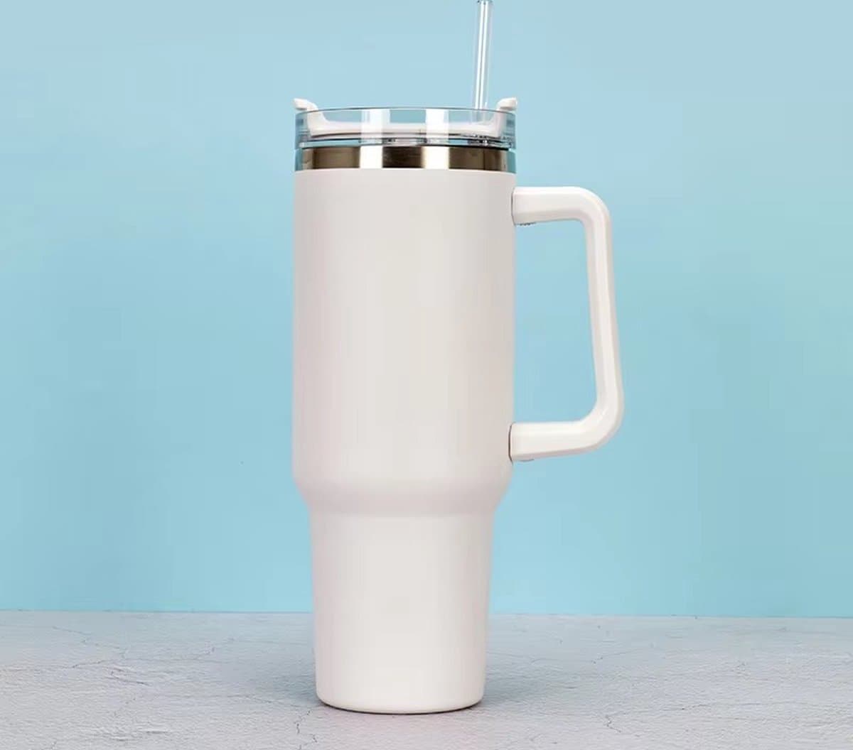 ThermoLux 40oz RVS ThermoCup – Geïsoleerde roestvrijstalen waterfles-De Luxe Geïsoleerde Beker voor Elk Avontuur-Incl. Rietje en Herbruikbare Dop- 12 uur warmte-Kantoor-Reizen-Thuis-Buiten-Sporten thumbnail 4