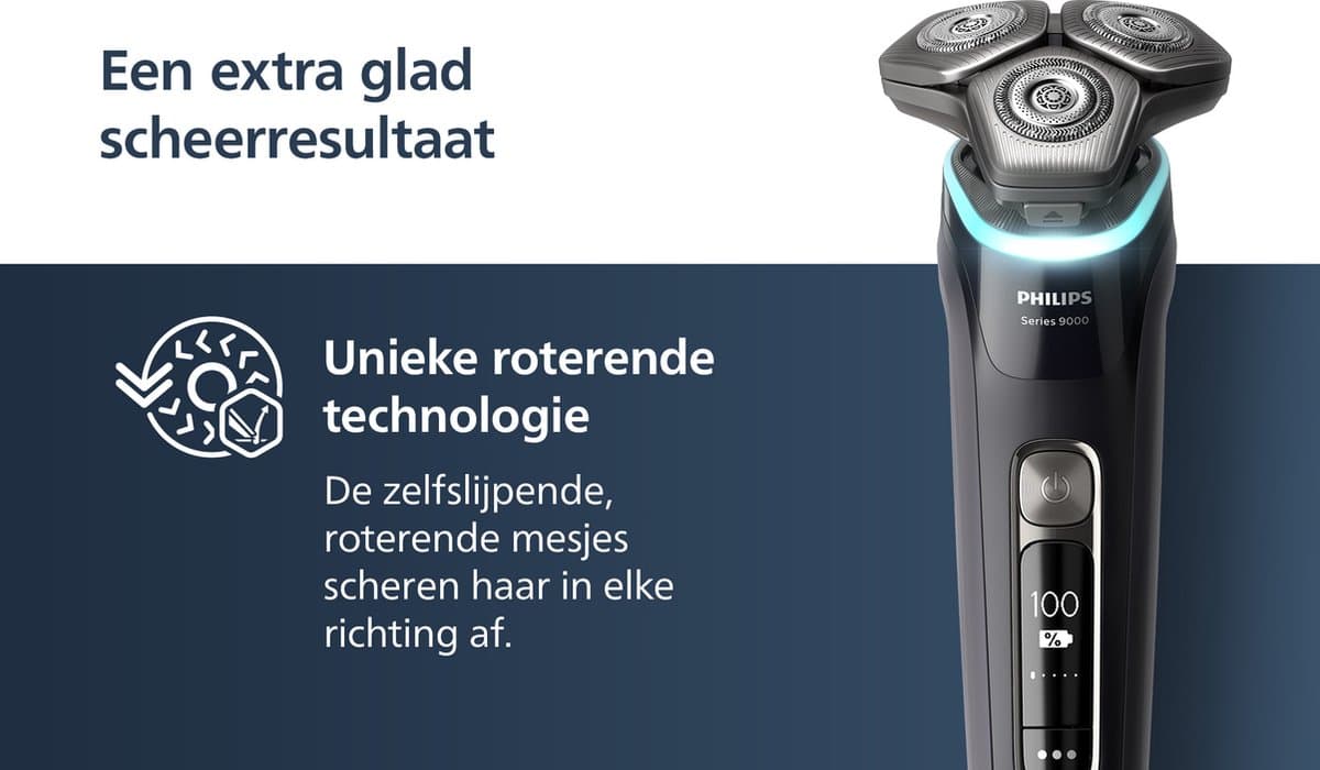 Philips Shaver 9000 Series S9976/55 - Elektrisch scheerapparaat – met trimmer – mannen - Met Quick Clean Pod - Donkergrijs thumbnail 8