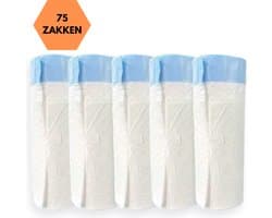 JustValue Kattenbakzakken Uitsluitend Voor Automatische Kattenbakken - 5 rollen - 15 stuks Per Rol - Geschikt voor 65L Kattenbakken