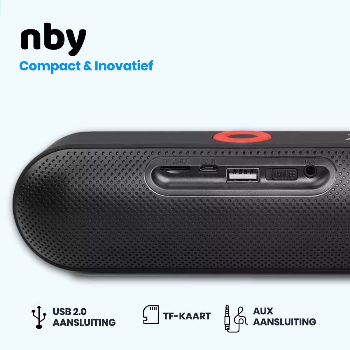 NBY NBY Bluetooth Speaker: 10W, 6 uur batterij, 10 meter bereik thumbnail 3