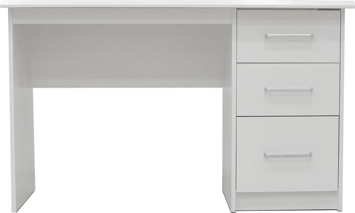 Bureau 120 cm met lades – compact wit bureau met opbergruimte thumbnail 4