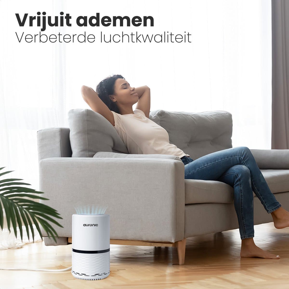 Auronic Luchtreiniger - 12 m² - Air Purifier met HEPA Filter - Verwijdert 99,97% - 25W - 3 Standen - Wit thumbnail 6
