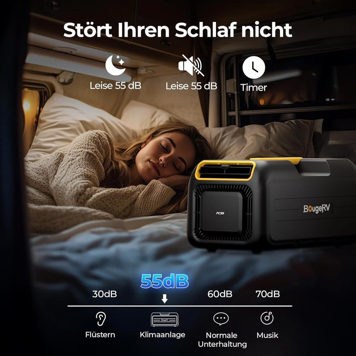 Mobiele airco 3500 BTU draagbare camping airconditioner met app bediening 5-in-1 klimaatapparaat voor tent camper en busje thumbnail 8