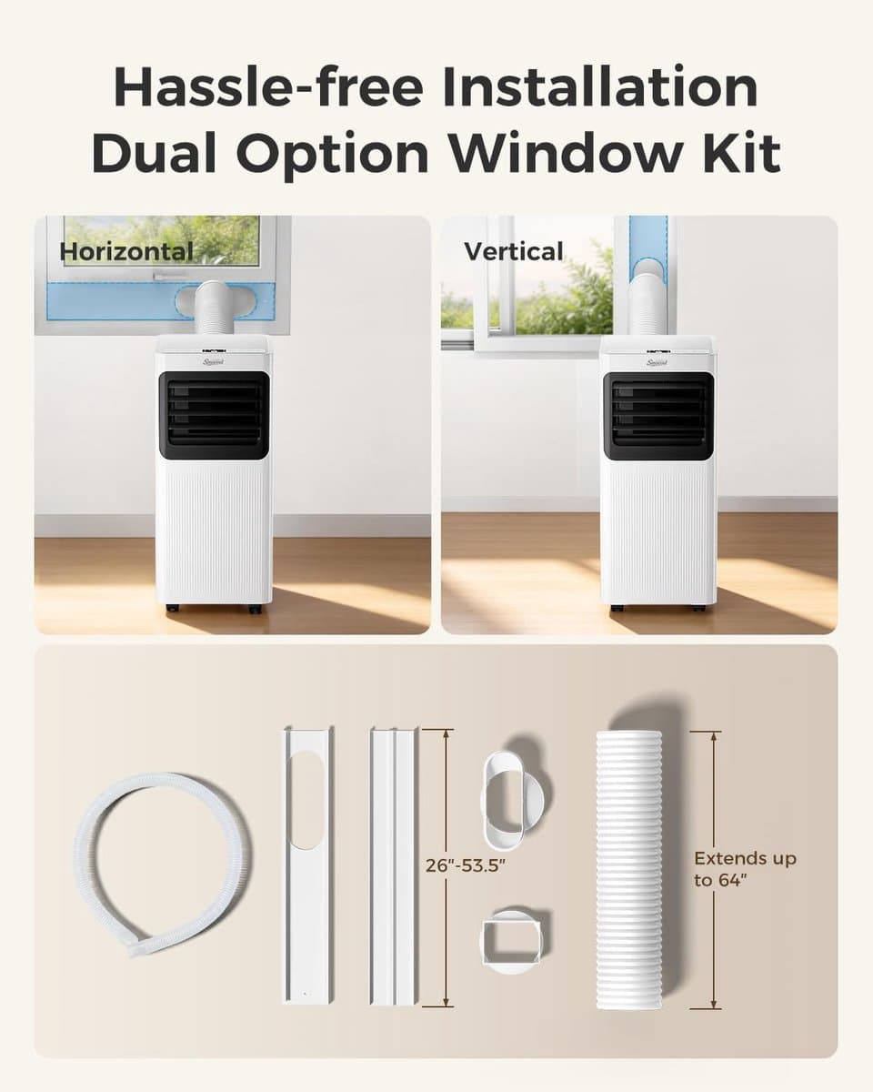 Mobiele airco 16000 BTU stille draagbare airconditioner met wifi, ontvochtiger en slaapstand thumbnail 5