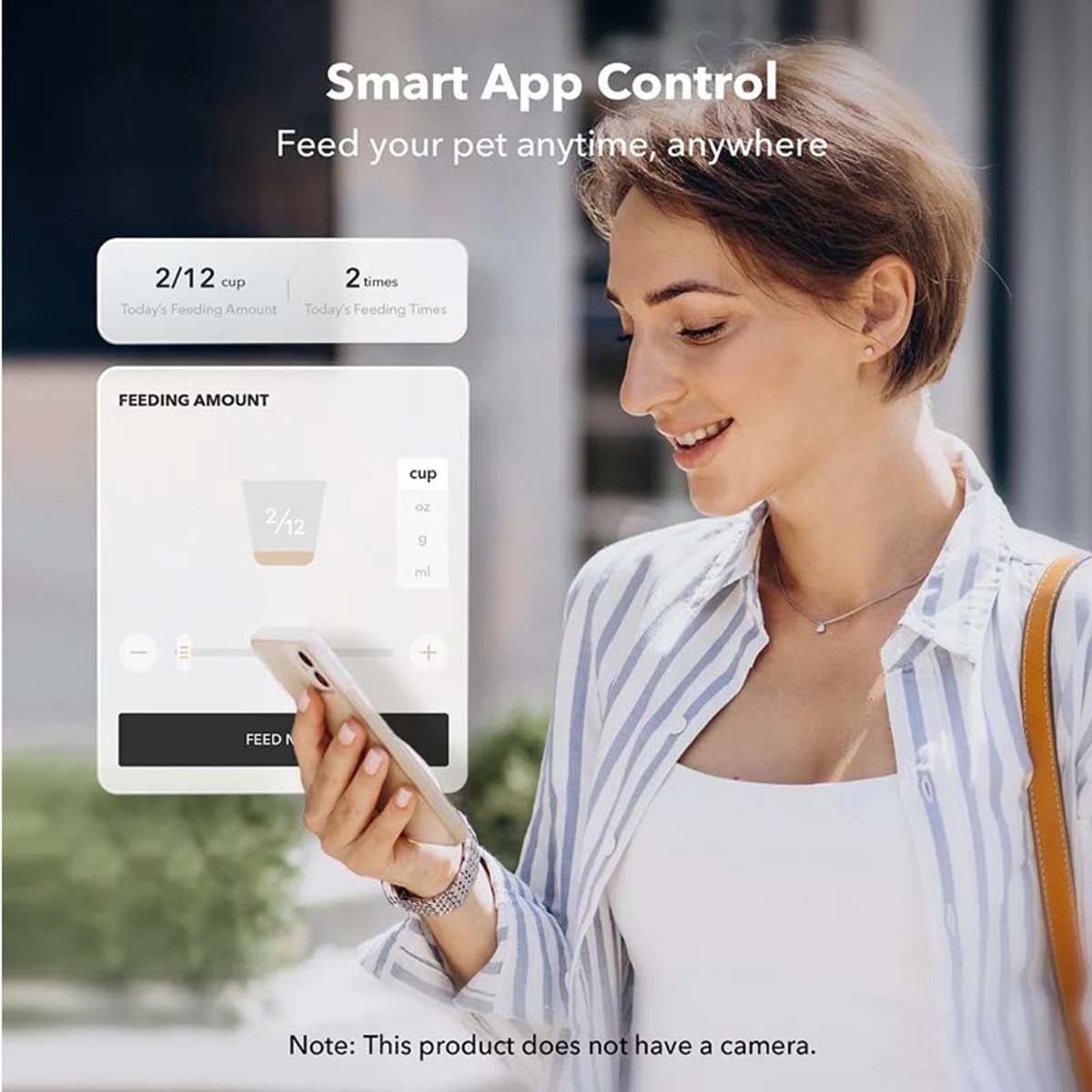 Petlibro - Automatische voerbak - kattenvoerbak - Voederbak met App en WIFI - 5L - Wit thumbnail 7