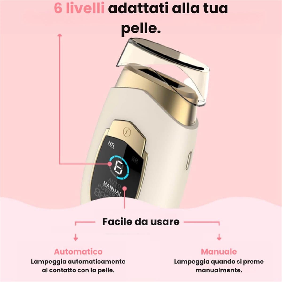 Epilator met gepulseerd licht, 2.0 epilator, IPL 2 in 1, epilator, IPL, laser ontharing voor vrouwen, mannen, gezicht, bikini, lichaam thumbnail 4