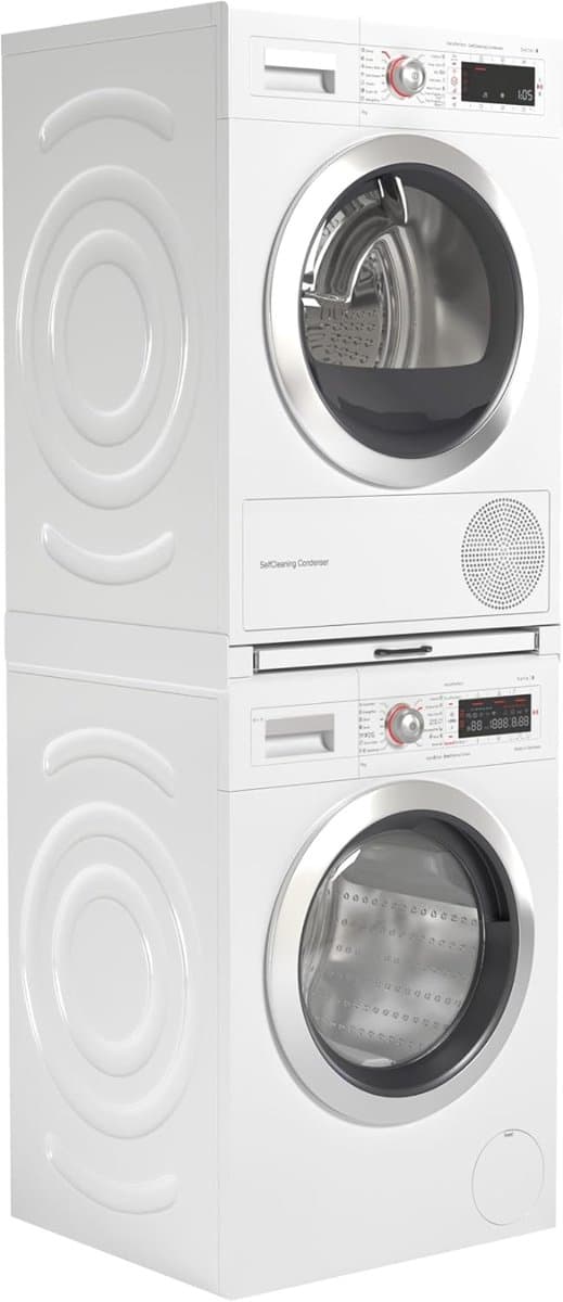 Florixa® Tussenstuk Wasmachine Droger - Stapelkit - Tussenstuk Wasmachine en Droger - Tussenstuk Wasmachine Droger Zwart - Tussenstuk Wasmachine Droger Aeg - Wit - 54cm x 60cm x 8cm thumbnail 5