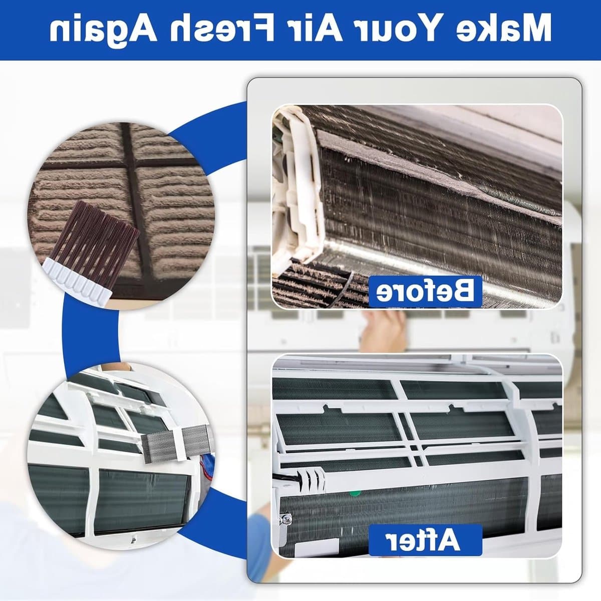 3-delige Reinigingsset voor Warmtepomp Droger en Airconditioning - Slat Cleaner en Borstels voor Efficiënte Onderhoud thumbnail 4