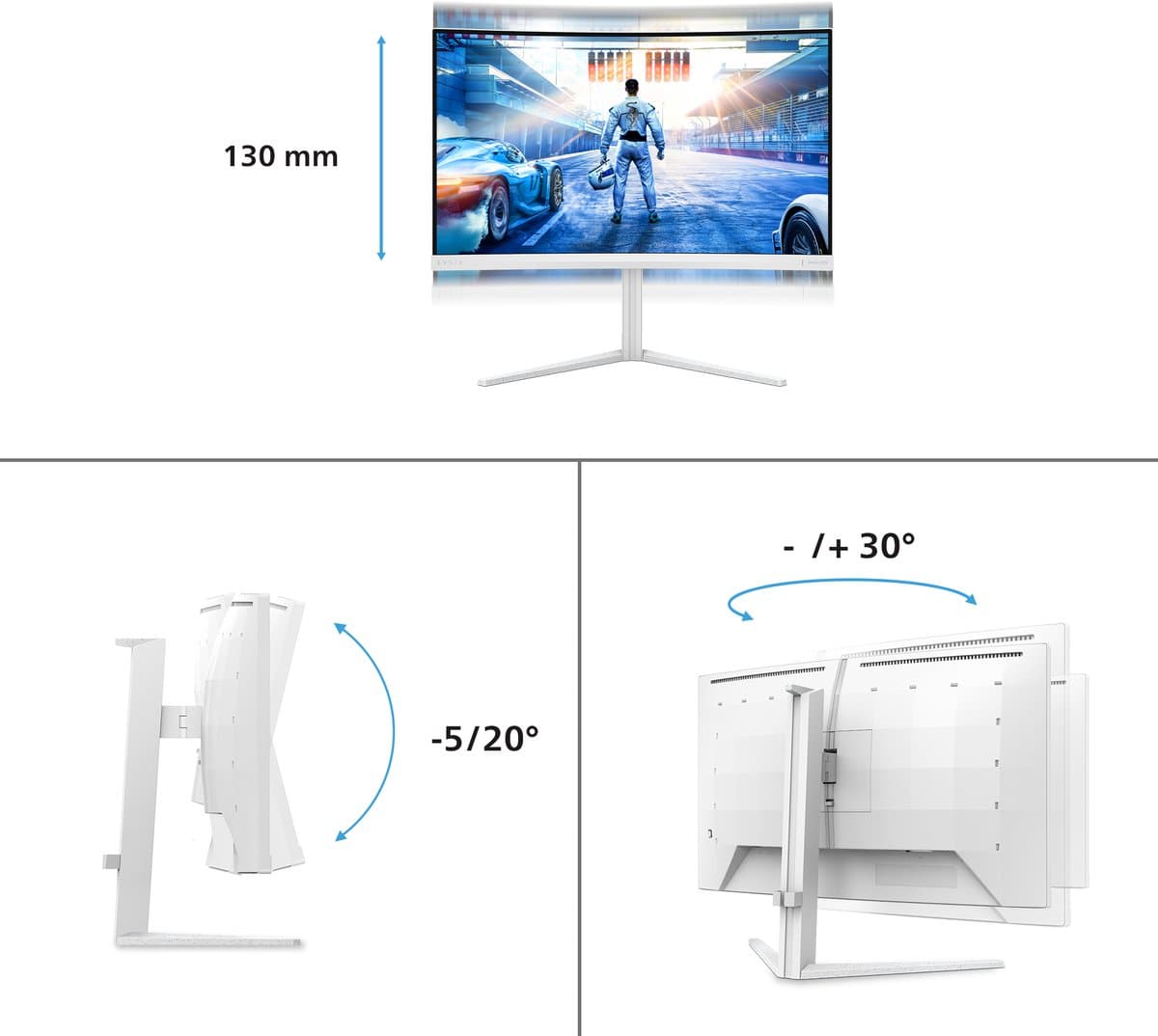 Philips Evnia 27M2C5501: Curved QHD 180Hz met Ambiglow thumbnail 7
