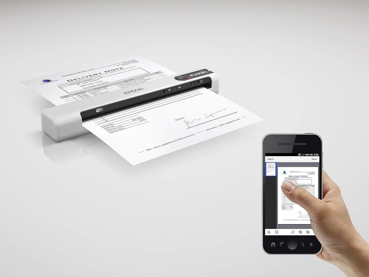 Mobiele Documentenscanner - Draagbare Scanner - Scannen Onderweg - Ingebouwde Batterij Wifi - Compact A4 - Wit thumbnail 2