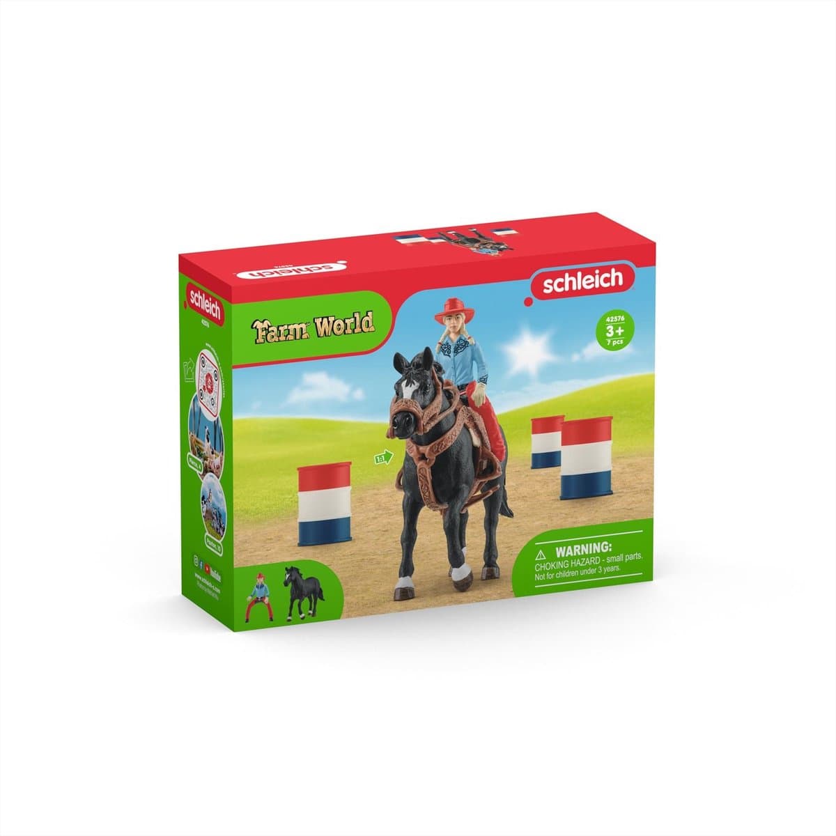 Schleich Farm World Barrel Racing met Cowgirl en Appaloosa thumbnail 8