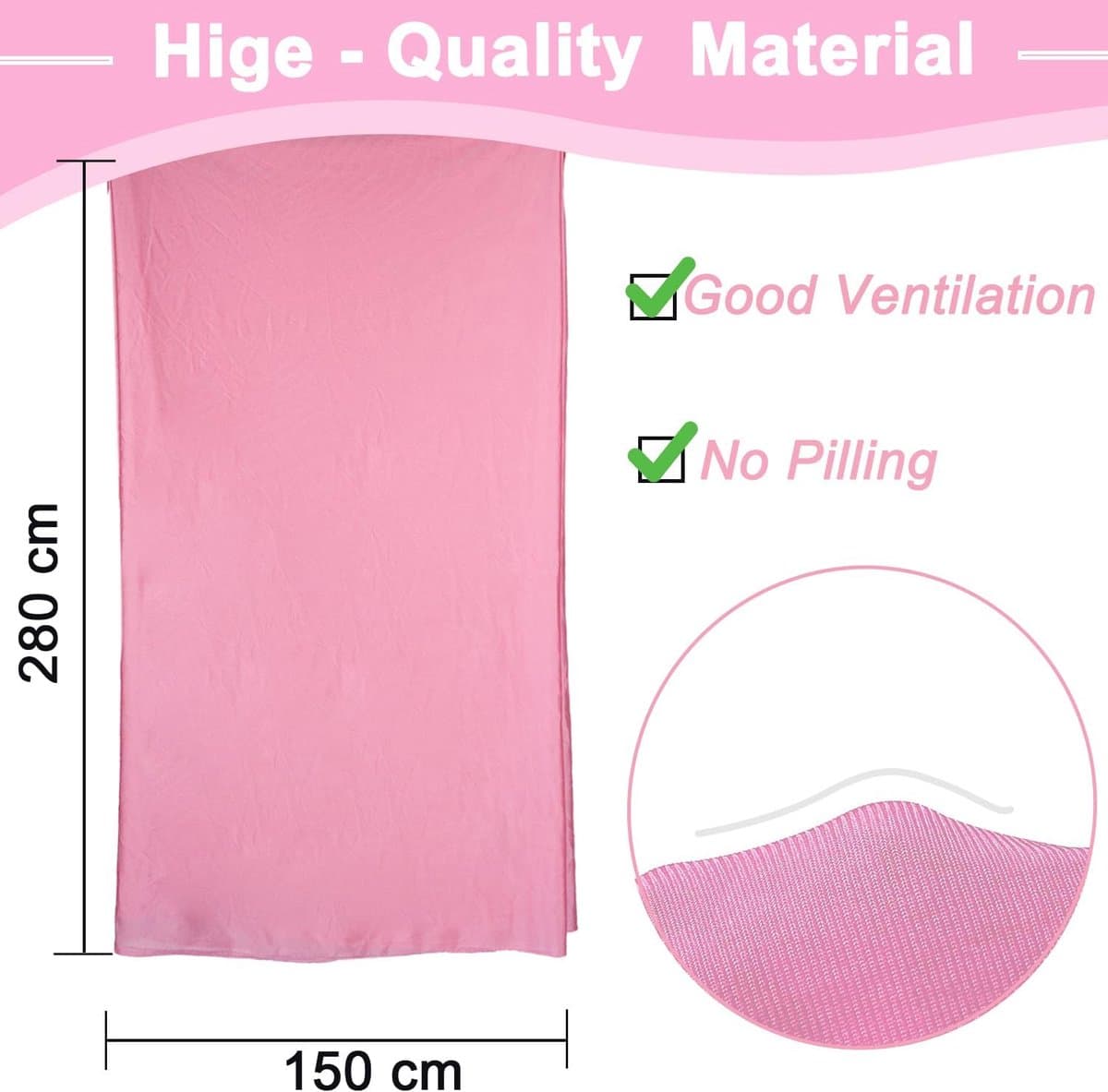 Yoga hangmat - Aerial swing - Yoga Stretcher - met volledige installatie - hardware - Extra sterk doek - 280 x 150 cm - ideaal voor indoor en anti-zwaartekracht-oefeningen thumbnail 3