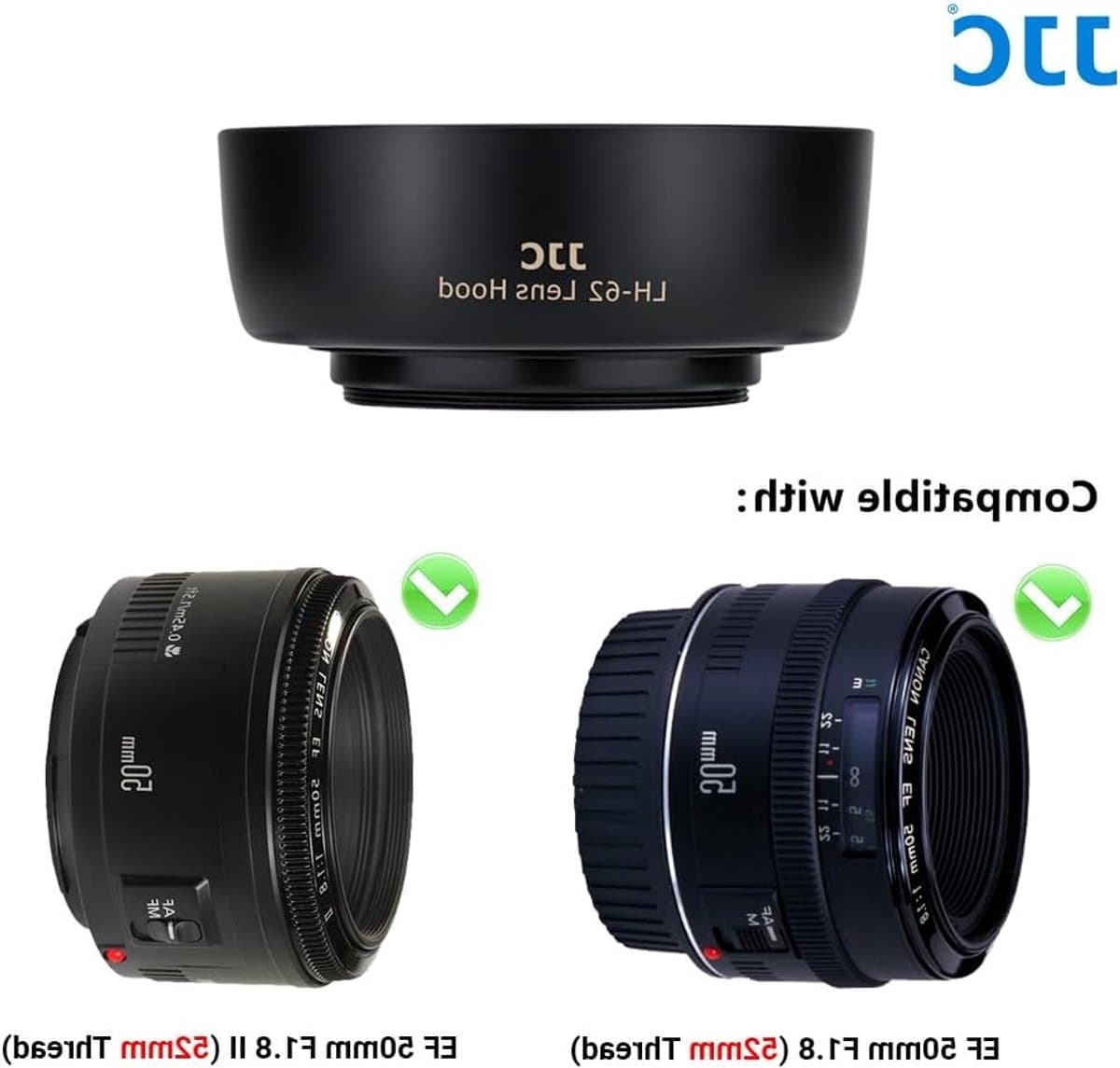 Reversible Lens Hood Shade Protector 52mm voor Canon EF 50mm F1.8 - Bescherming, Vervangend Accessoire, Verbeterde Beeldkwaliteit thumbnail 5