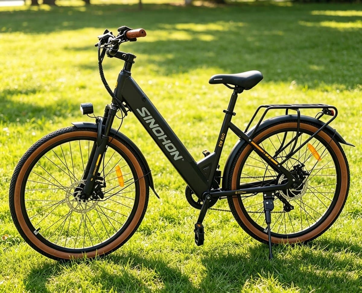 SINOHON EM300 26‘’ Elektrische Fiets – 250W Motor, 36V 15,6Ah Accu, 100km Bereik, 7-Speed Shimano – LED-Koplamp thumbnail 3