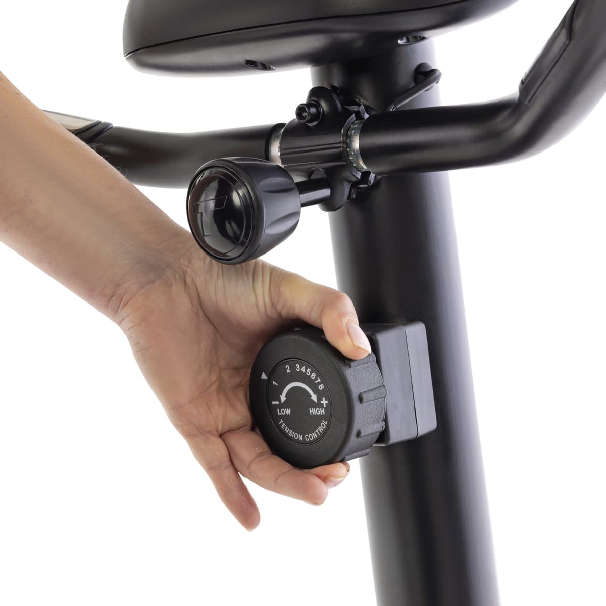 Tunturi Signature F20 Hometrainer - Fitnessfiets met lage instap - 150 kg Gebruikersgewicht - 8 weerstandsniveaus - Voorzien van LCD monitor en transportwielen thumbnail 7