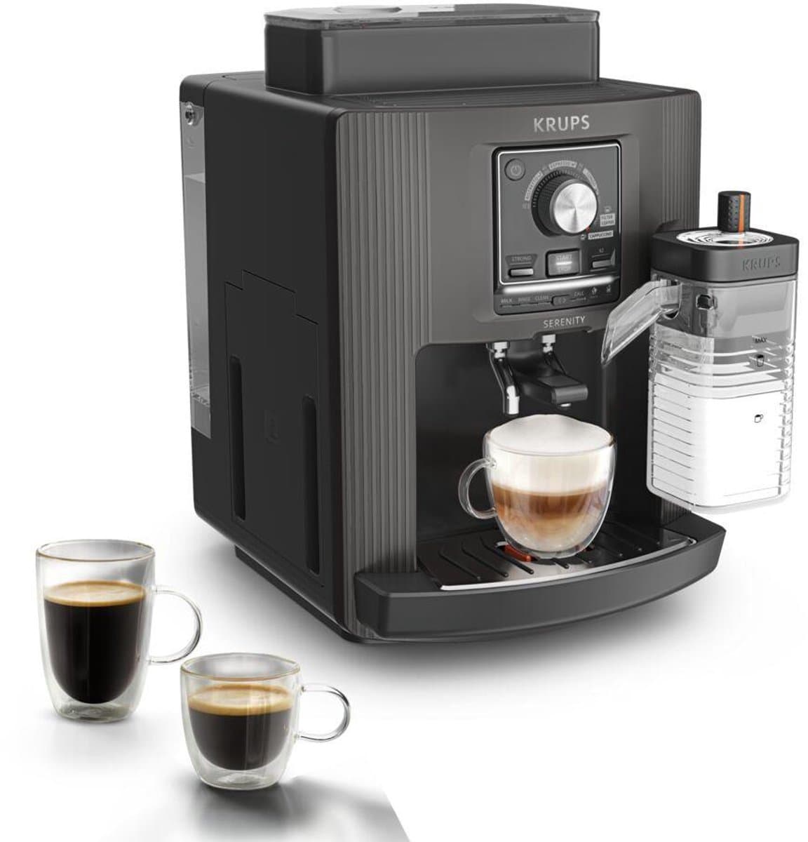 Krups Serenity EA402H - Volautomatische Espressomachine - Donkergrijs - Snel Opgewarmd - Compact thumbnail 2