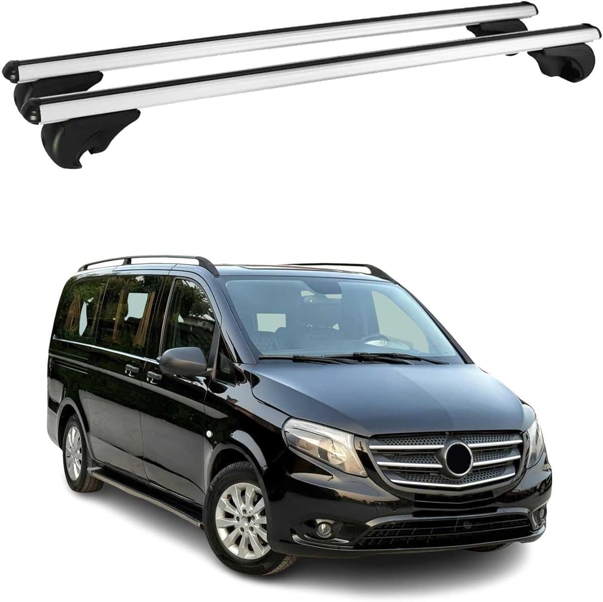 Dakdragers Aluminium - Imperiaal Bagagedrager - Transport Fiets Kajak - Afsluitbaar Afneembaar - 153 x 13 x 12 cm - Grijs