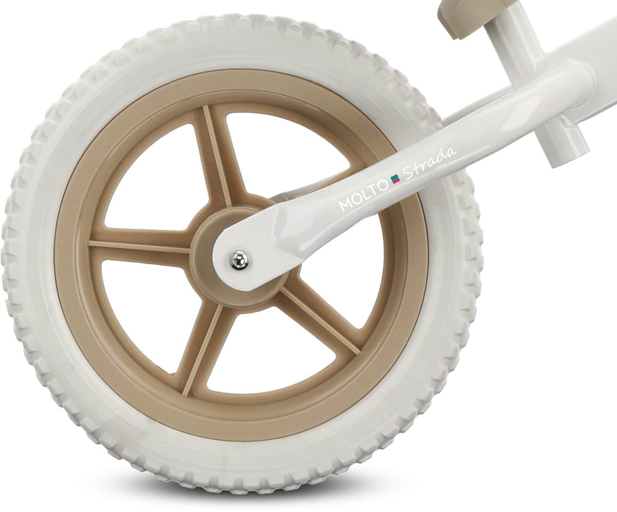 sun baby Loopfiets voor Kinderen 2 Jaar Molto Strada, max. 30 kg, Loopfietsen met schuimrubberen banden, verstelbaar zadel en stuur, stalen frame - Beige thumbnail 6