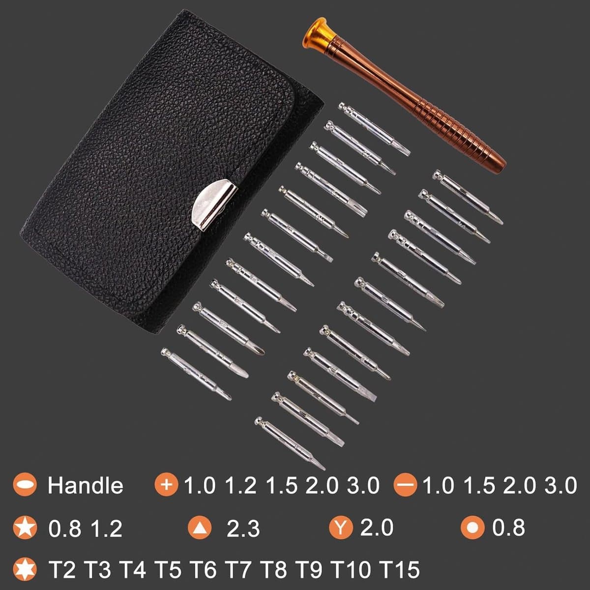Daity 25-in-1 Universele Schroevendraaierset — Reparatieset voor DJI Mavic 2/2S - Phantom 3/4/4 Pro - Mavic 2/3 - Mini 2/SE/Mini 3 Pro - Spark - Avata-drones en andere elektronische apparaten thumbnail 2