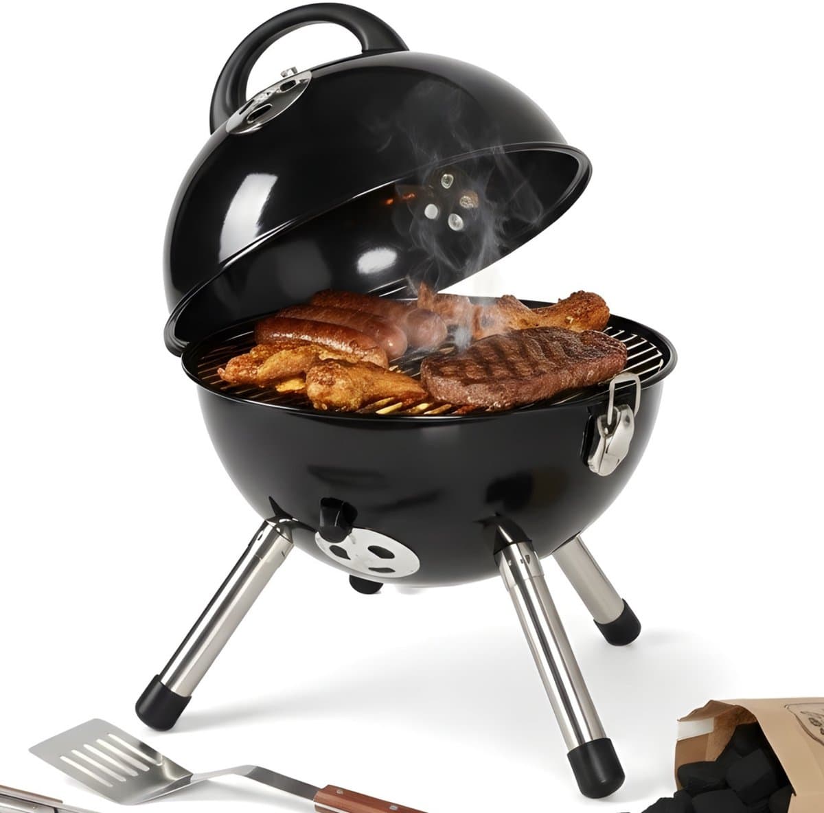 Cheqo® Kogelbarbecue - Houtskoolbarbecue - Houtskool Bbq - Kogel Bbq - Kolenbarbecue - Kogelgrill - Ronde Barbecue - Ronde Bbq - Barbecue Met Deksel - Houtskoolgrill - Draagbare Houtskool Bbq - Draagbare Barbecue thumbnail 6