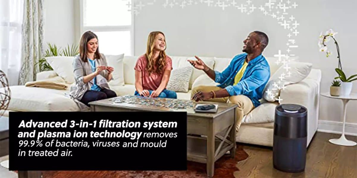 Instant™ Air Purifier Luchtreiniger Wit - Keuken / Slaapkamer tot ± 22m² - Met HEPA-13 Filter - 3-in-1 Filtratie Tegen Woning Allergenen & Huisdier Allergie - Verwijdert 99.9% Bacterien, Stof, Rook, & Stuifmeel met Plasma Ion Technologie - AP200 thumbnail 4