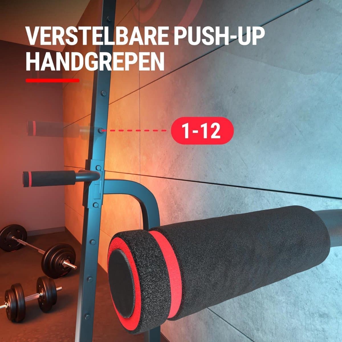 Thuys – Squat Rack – Power Rack – Haltersteunen – Half Rack – 123 x 103 x 217cm – Zwart thumbnail 5