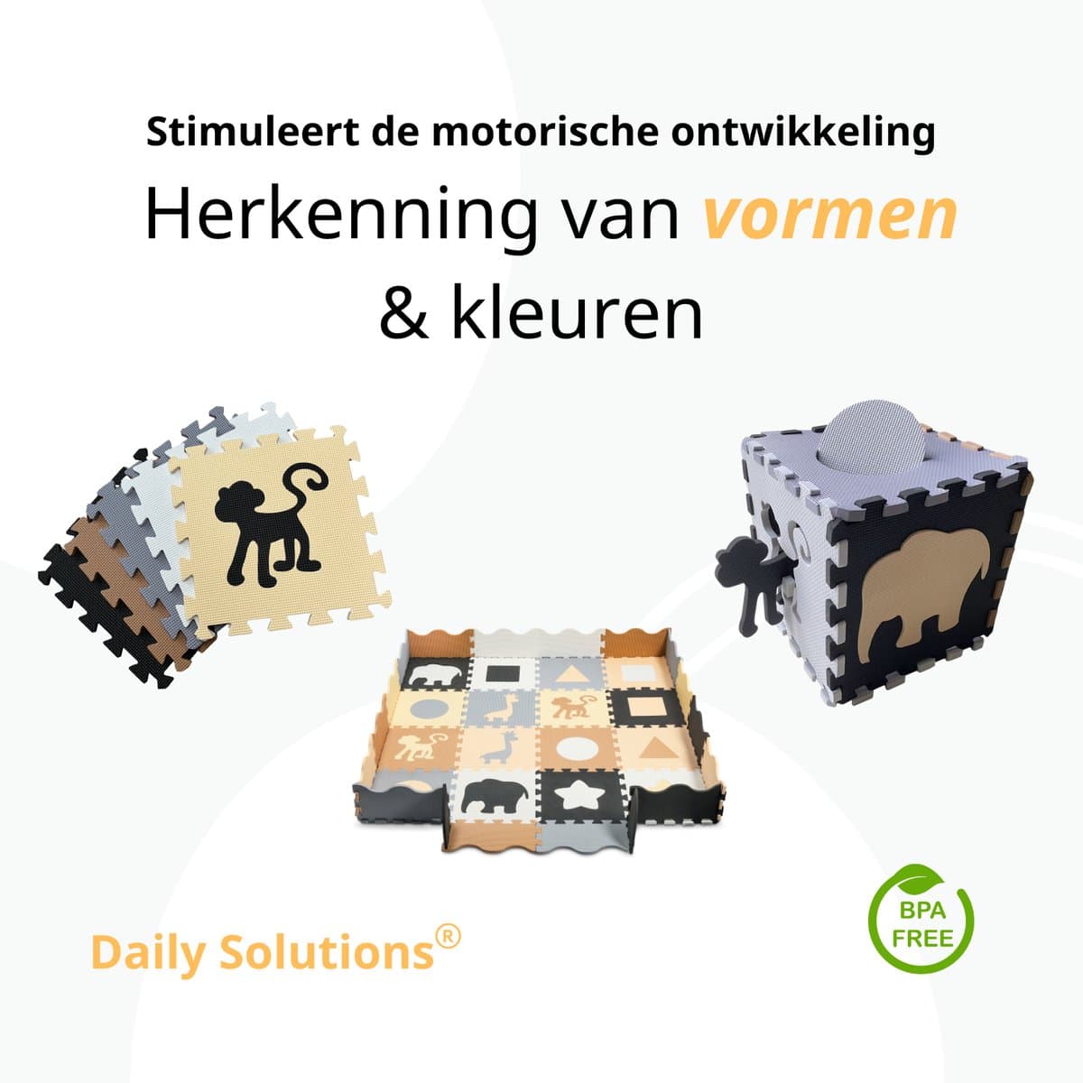 Daily Solutions Speelmat foam baby - Puzzelmat 150x150 cm - Opvouwbaar thumbnail 4