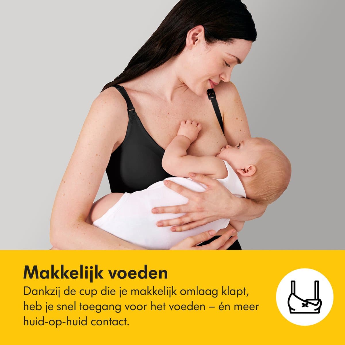 Medela 3-in-1 Voedingsbh en kolf bh voor zwangerschap borstvoeding en kolven - Zacht en met stretch - Zwart - Maat S thumbnail 7
