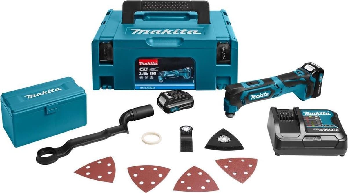 Makita TM30DSAJX4 Multitool 12V Max 2.0Ah Li-ion + Toebehoren in Mbox - afbeelding 1