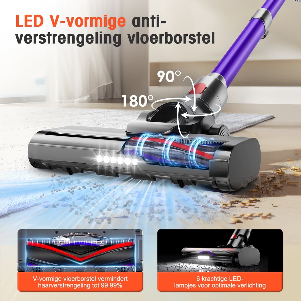 Elekiatech Steelstofzuiger 35000Pa – 50 min draadloos thumbnail 2
