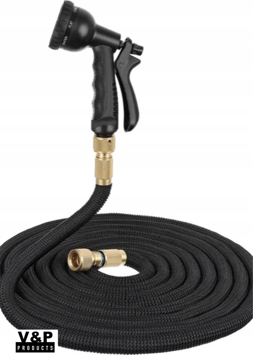 V&P Products® Tuinslang set compleet - 15 Meter - Tuinslang met 8 standen - Incl ophang haak en zak - Flexibel - Flexibele tuinslang - Flexibele tuinslang 15 meter thumbnail 8