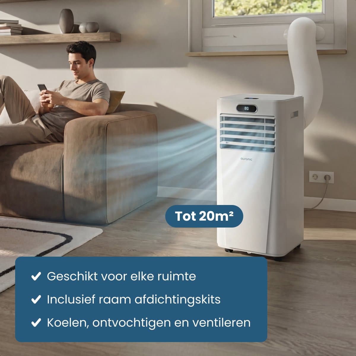 Auronic AU3262 7.000 BTU met twee raamkits thumbnail 2