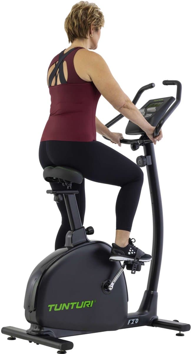 Tunturi Signature F20 Hometrainer - Fitnessfiets met lage instap - 150 kg Gebruikersgewicht - 8 weerstandsniveaus - Voorzien van LCD monitor en transportwielen thumbnail 2