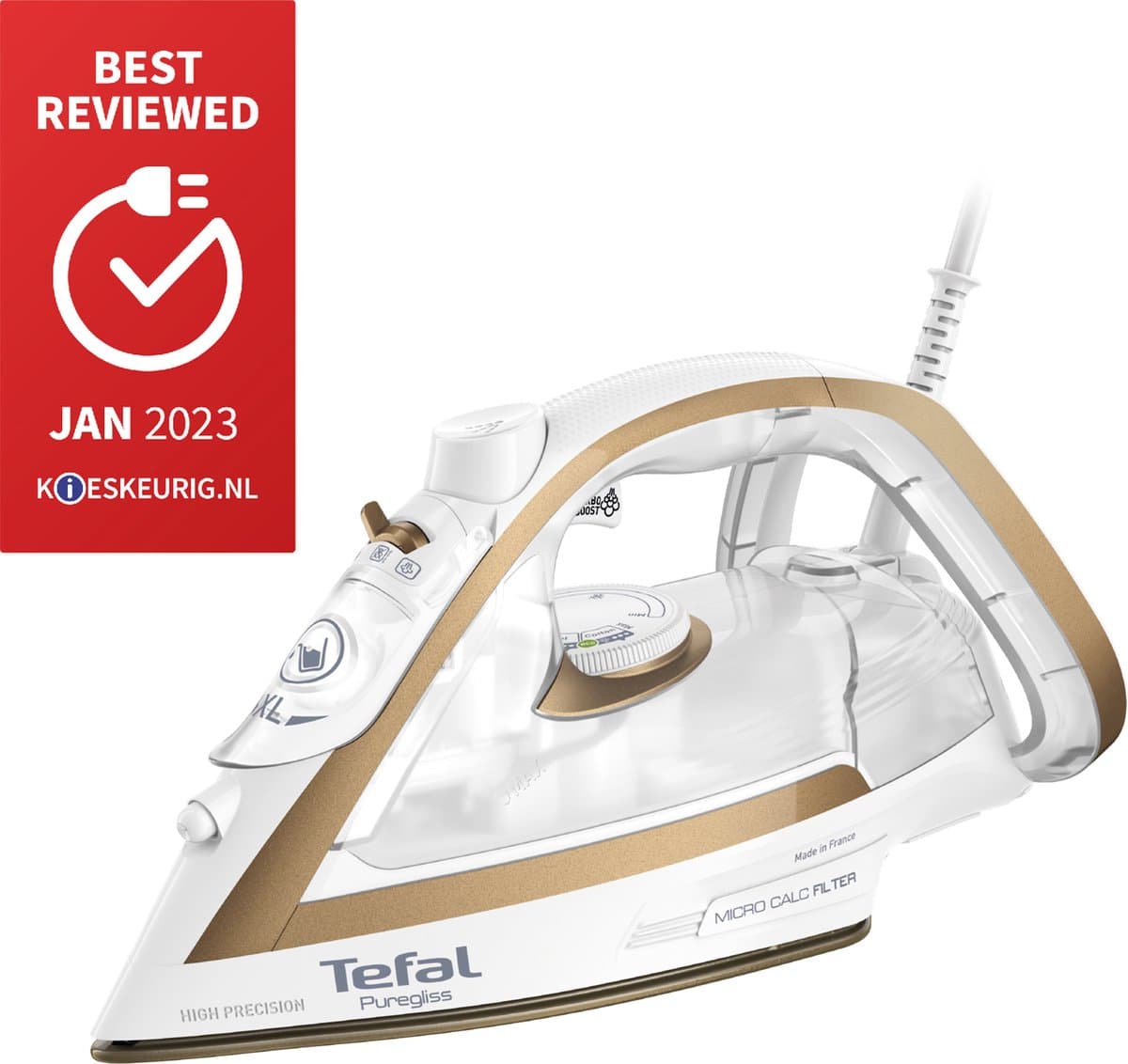 Tefal Puregliss FV8042 - 2900W stoomstrijkijzer met Micro Calc-filter thumbnail 4