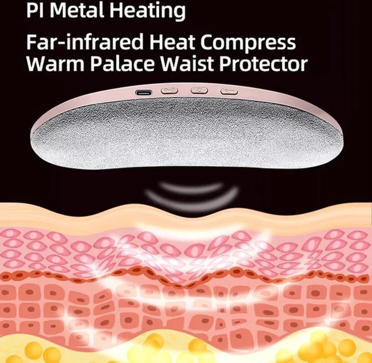 Menstruatie warmteband- Massage- Pijnverlichting- Massagekussen- kruik- Verwarmde Menstruatieband – Verwarmingskussen– Elektrisch Apparaat - Verwarmingsmat– Rug - Buik– 3 Warmte standen – Triltechnologie – Vibratie - Roze- Ivoor Wit- Moederdag- Vrouw thumbnail 6