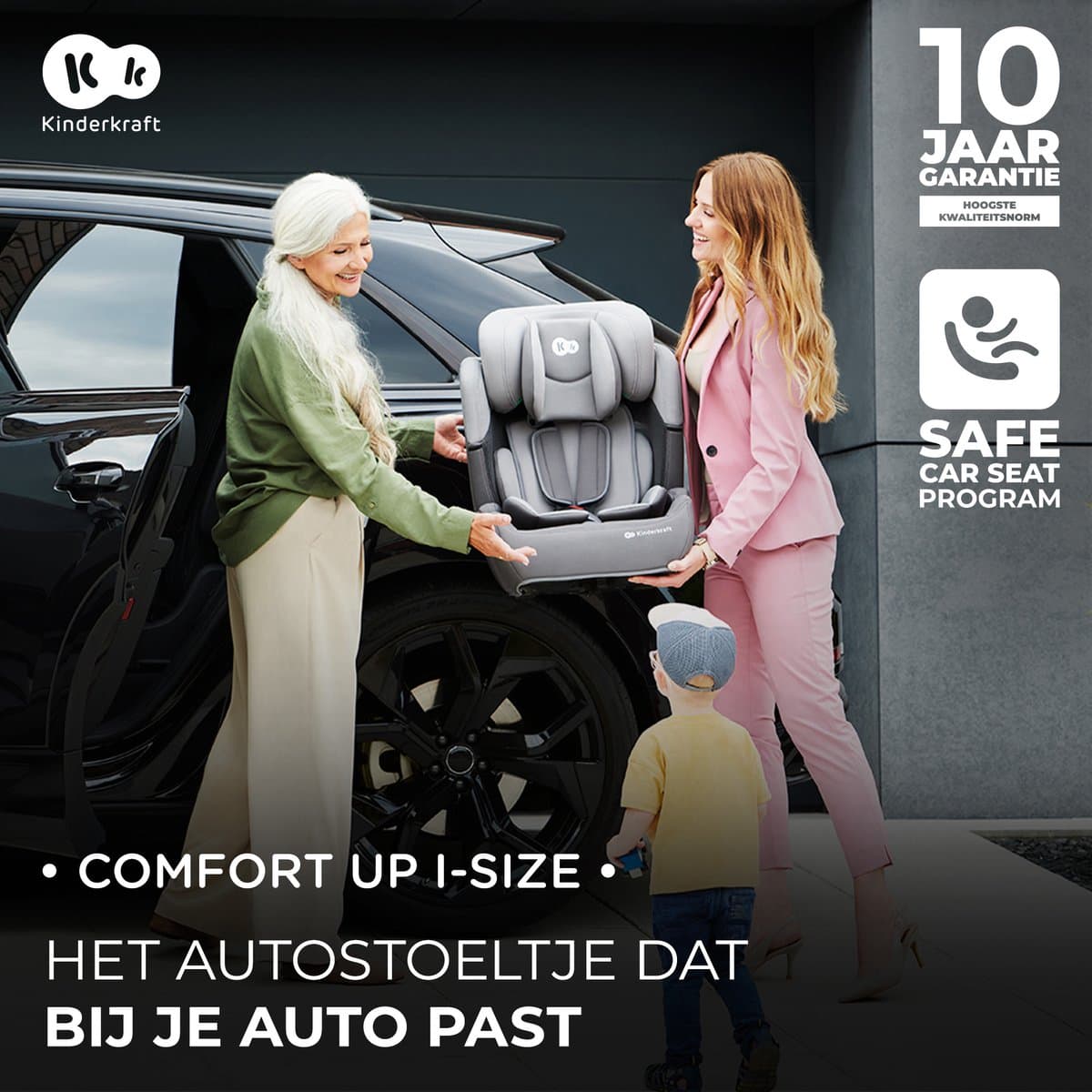 Kinderkraft COMFORT UP I-SIZE Autostoeltjes – 9 tot 36 kg - 76-150 cm - Groep 1/2/3 – Tot 12 Jaar – Roze thumbnail 5