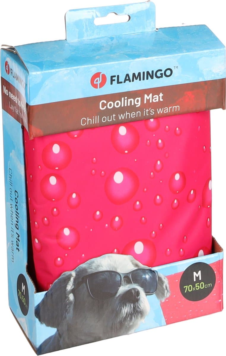 Koelmat hond - koelmat kat - M - 70x50 cm - Drop Fuchsia - zelfkoelende mat voor honden en katten - verkoelende zomer mat thumbnail 5
