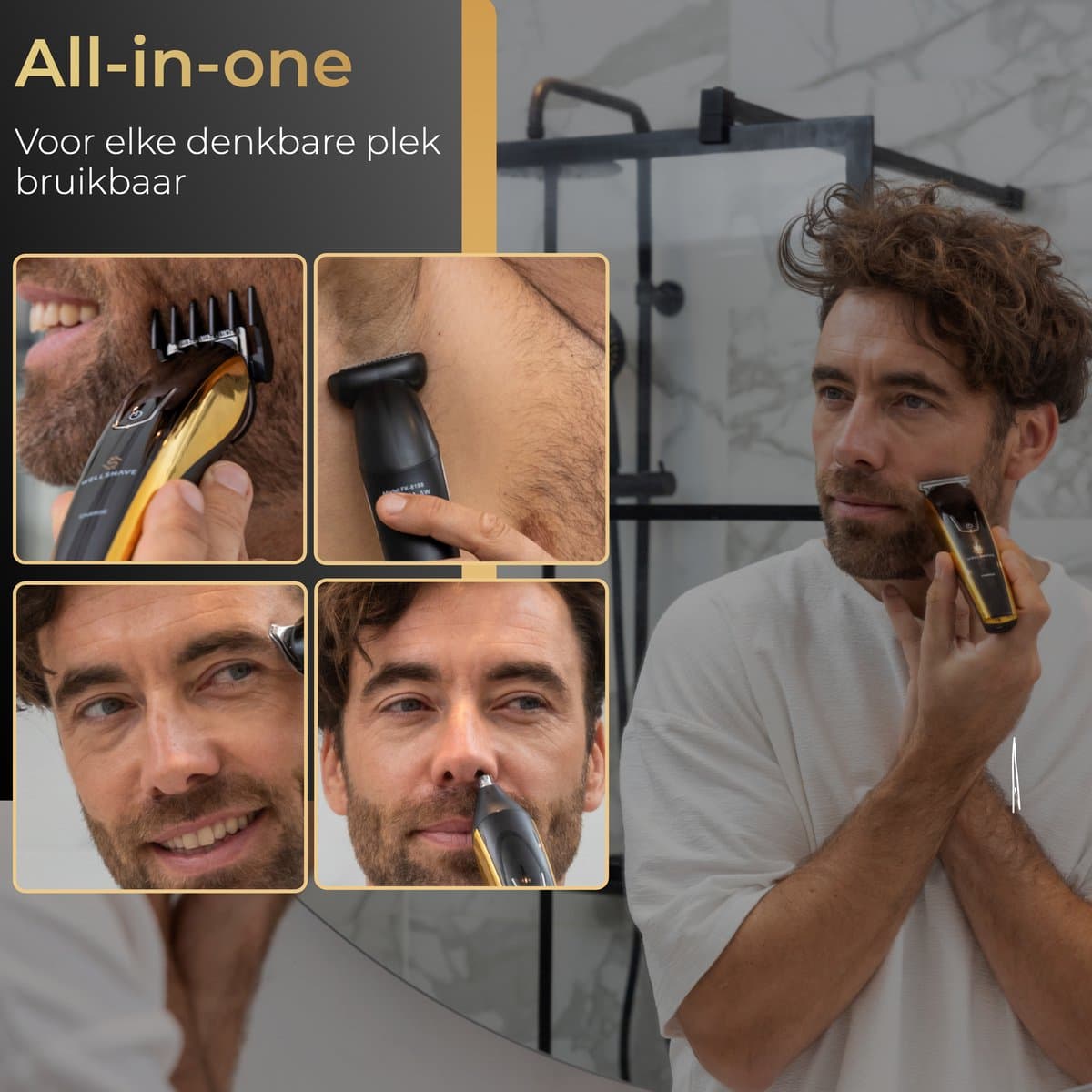 Wellshave 5 in 1 Baardtrimmer Mannen Pro - Trimmer Baard en Lichaam - Vaderdag Cadeau thumbnail 4