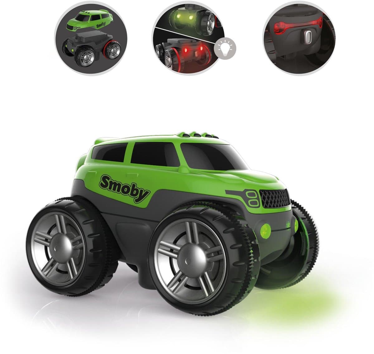 Smoby FleXtreme SUV racewagen met lichteffecten en uitwisselbare carrosserie thumbnail 2