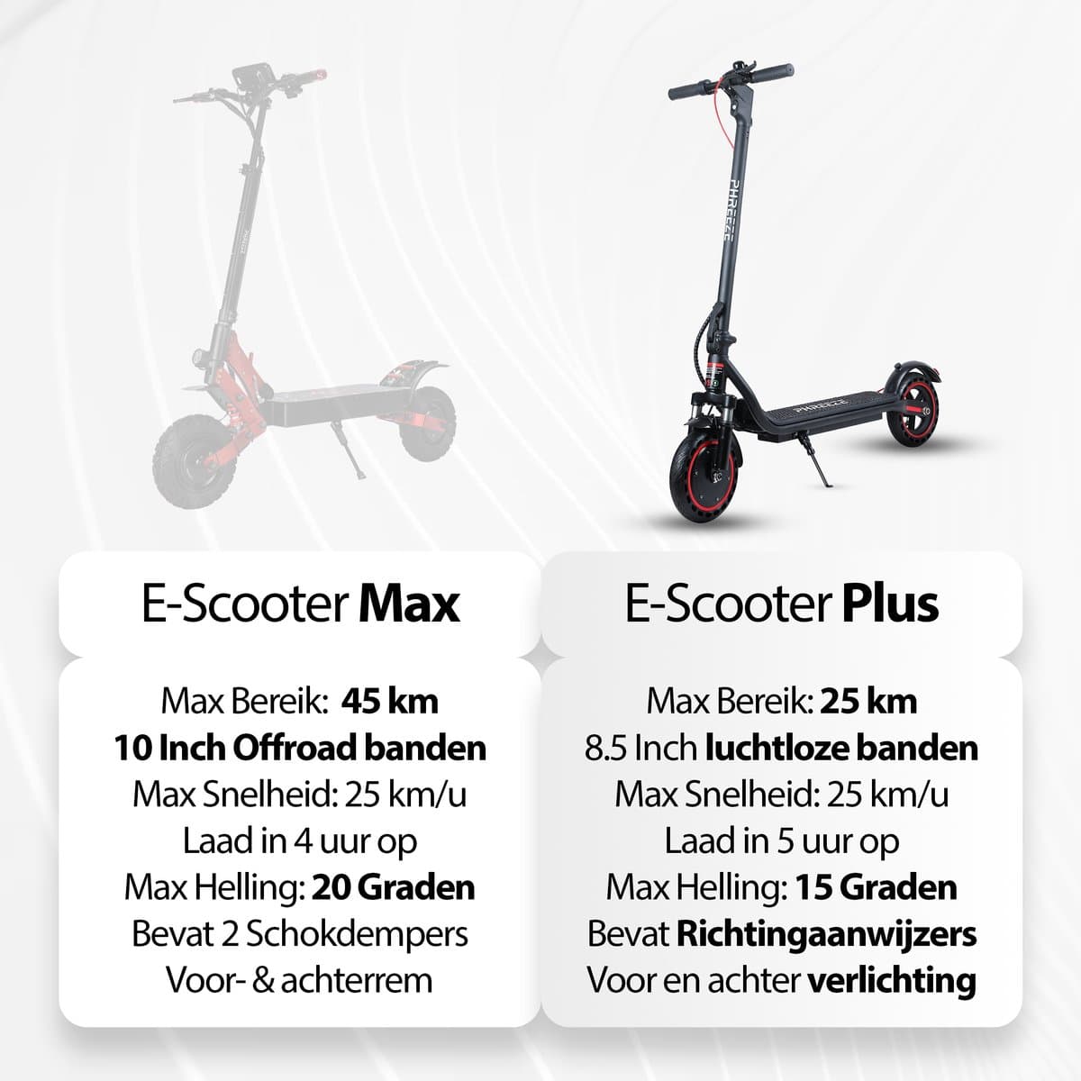 Phreeze E-Step Plus: 350W motor, 25 km bereik, opvouwbaar thumbnail 3
