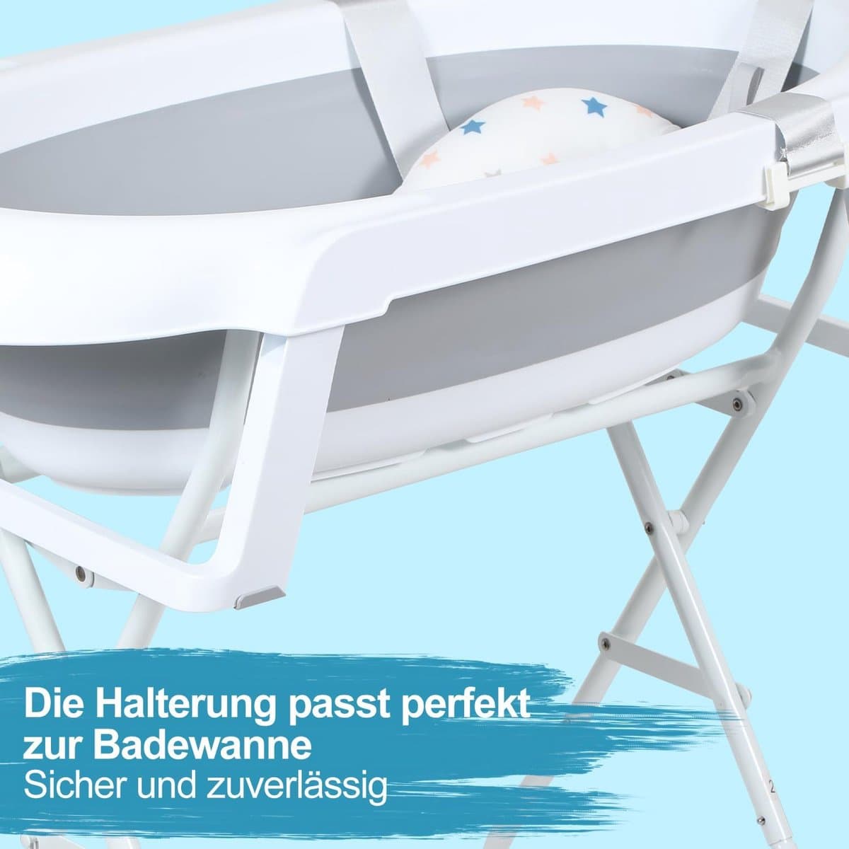Opvouwbare Babybadkuip met Temperatuursensor en Badmat - 80 cm thumbnail 4