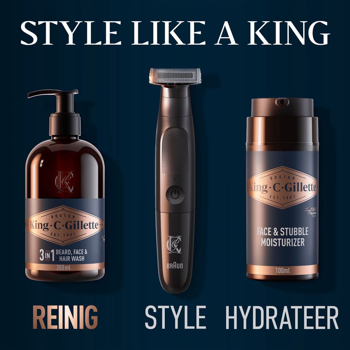 King C. Gillette Baard En Gezichtsreiniger - Voor Mannen - 350 ml thumbnail 7