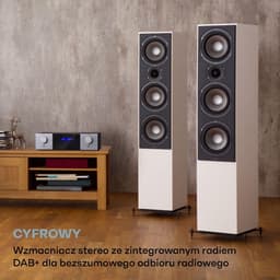 Productfoto van SnelShoppen - Auna AMP-4000 DAB hifi stereo versterker met DAB+ radio, USB afstandsbediening, zwart-wit versterker met LED display voor thuisgebruik