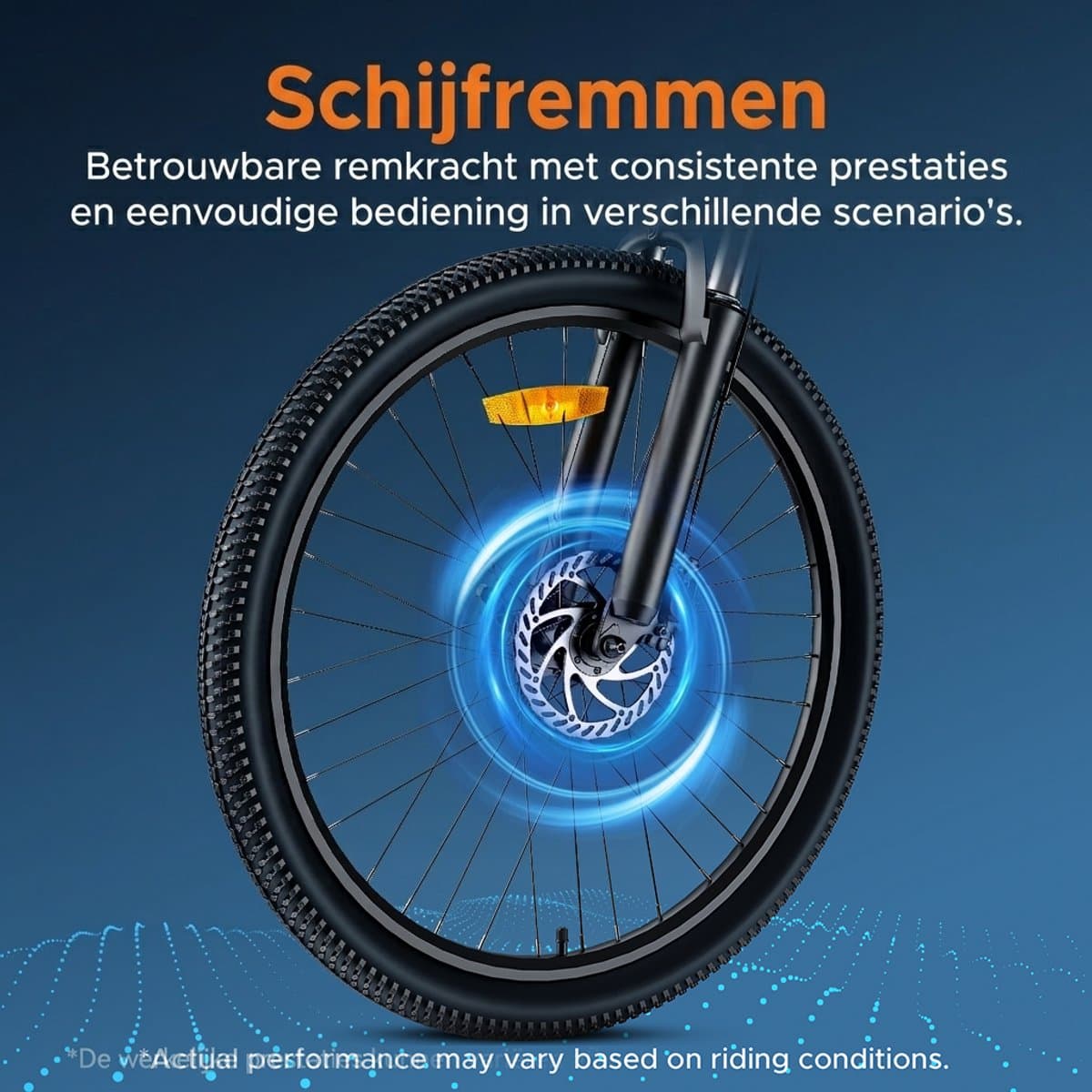Hillmiles MileTrail 1 Elektrische fiets - Actieradius 80km - Verwijderbare batterij 36V13Ah - Motor 250W - Shimano 7 versnellingen - 26 Inch City Commuter EBike - blauw thumbnail 8