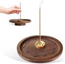 Productfoto van Lotus Wierook Houder - Houten Design
