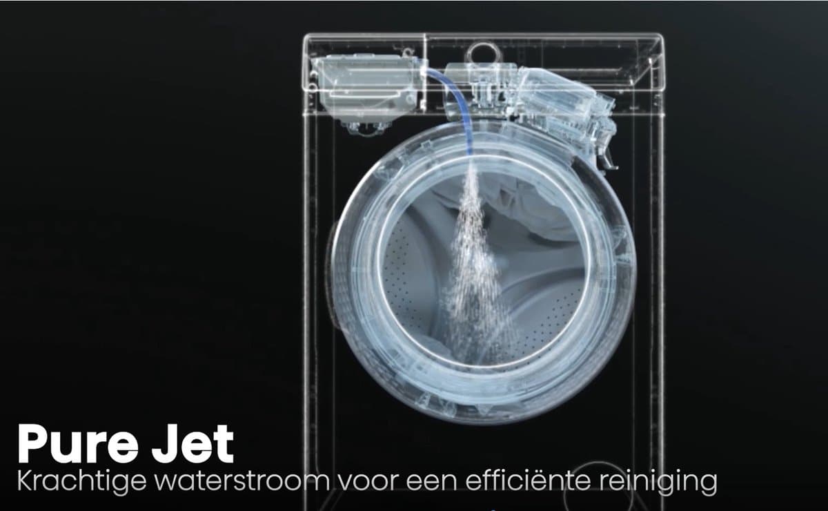 Everglades EVWM91422AG - Wasmachine 9KG - Titanium Gray - Energieklasse A-20% - Stoomfunctie - 15 Programma's - 5 Jaar Garantie thumbnail 8